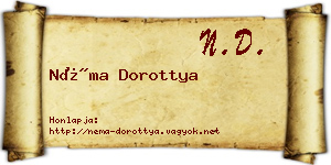 Néma Dorottya névjegykártya